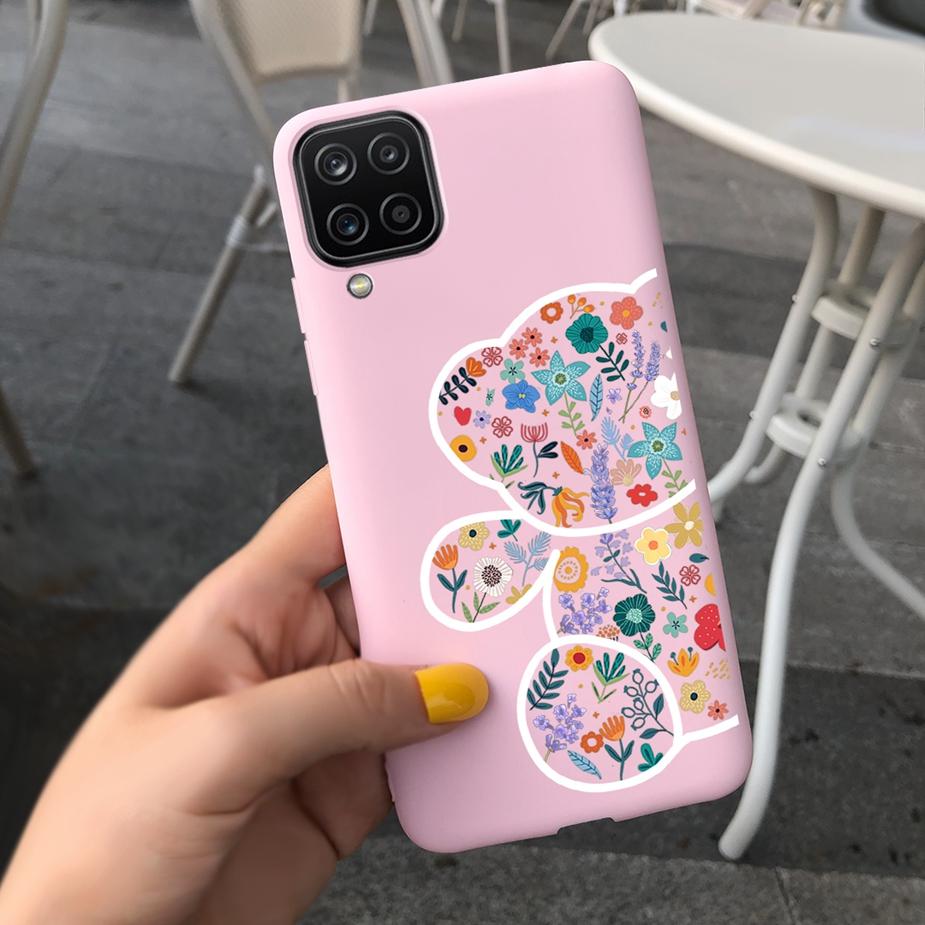 For Samsung Galaxy A12 Case M12 F12 Cue Candy Painted Cover Soft Silicone Phone Case For Samsung A12 M 12 GalaxyA12 Coque Bumper