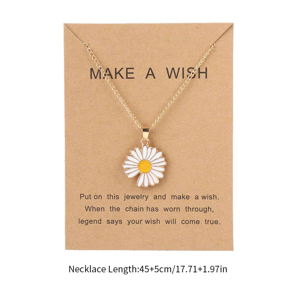 Милая металлическая подвеска, оригинальное ожерелье с цветком маргаритки, шейное украшение, ожерелье с подсолнухом, колье