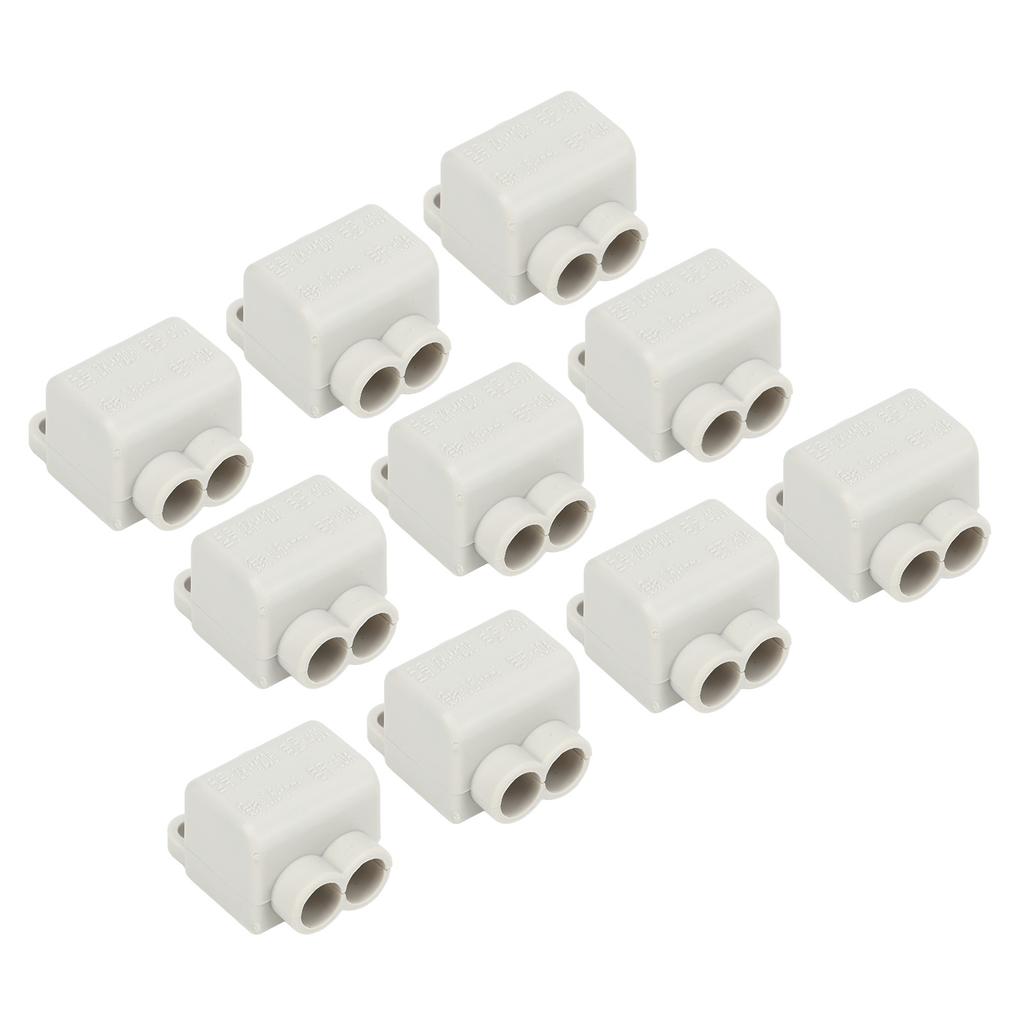10 Pcs 60A 400V Quick Connector Cable Terminal One In Two Out Electrical Wiring Inline Junction