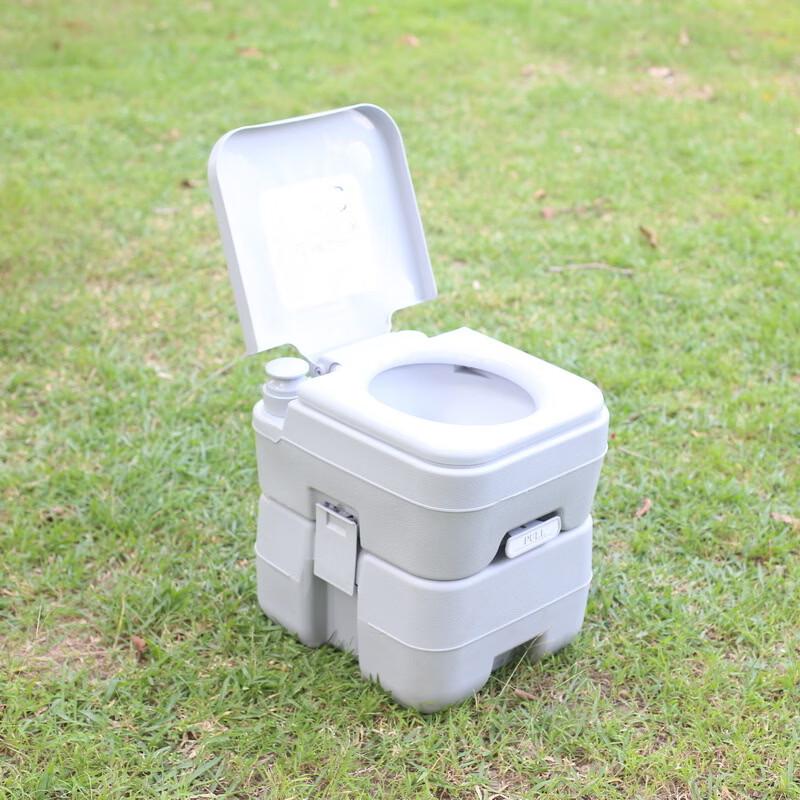 ZISIZ 10L Portable Camping Toilet with Piston Pump Flush