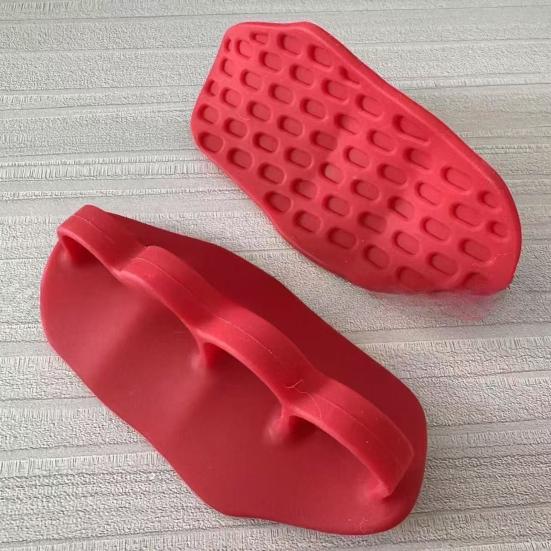 1 Pair 4-Holes Anti-Slip Silicone Workout Grips Men Women Hand Palm Protection Weight