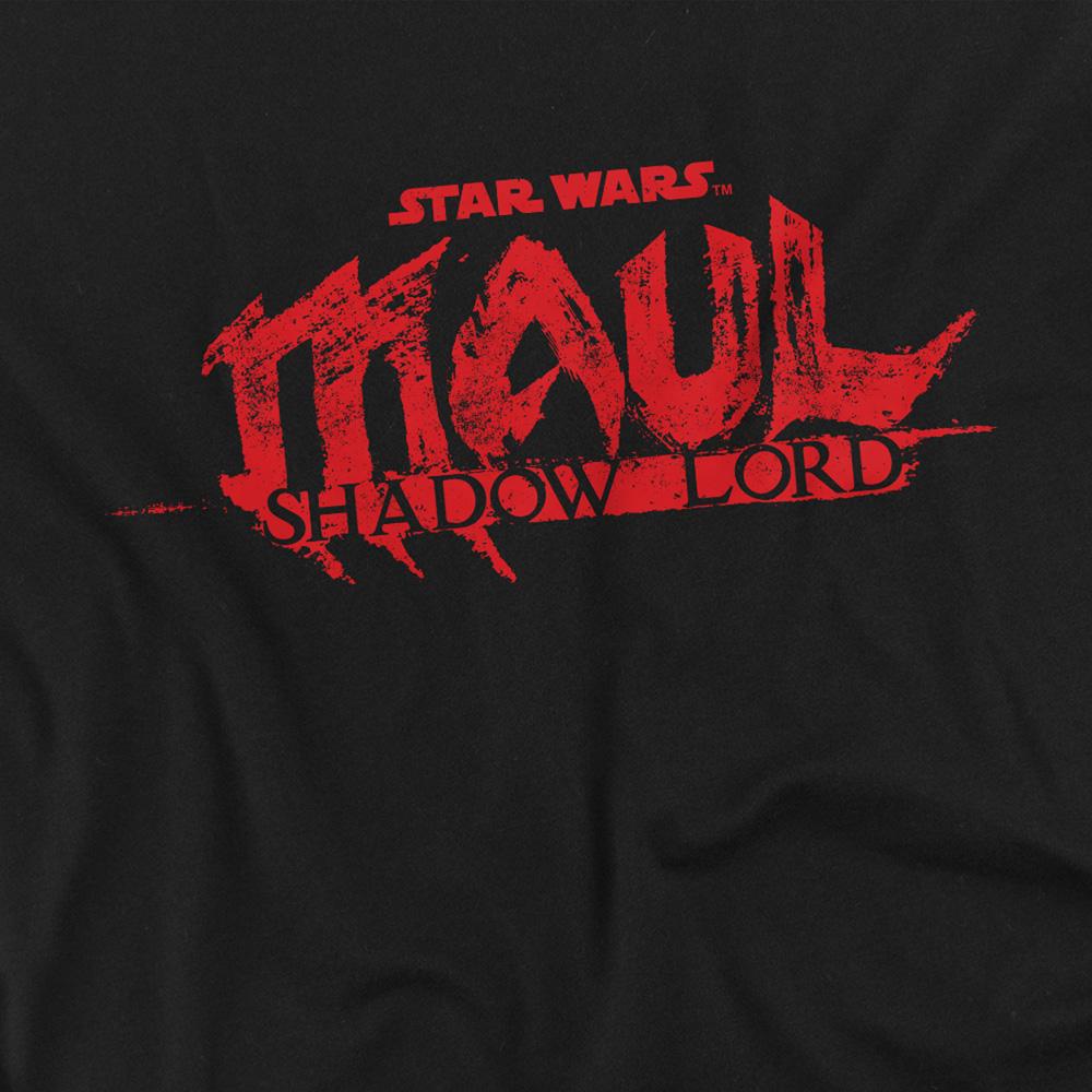 Star Wars: Maul-Shadow Lord Unisex Adult Red Logo T-Shirt