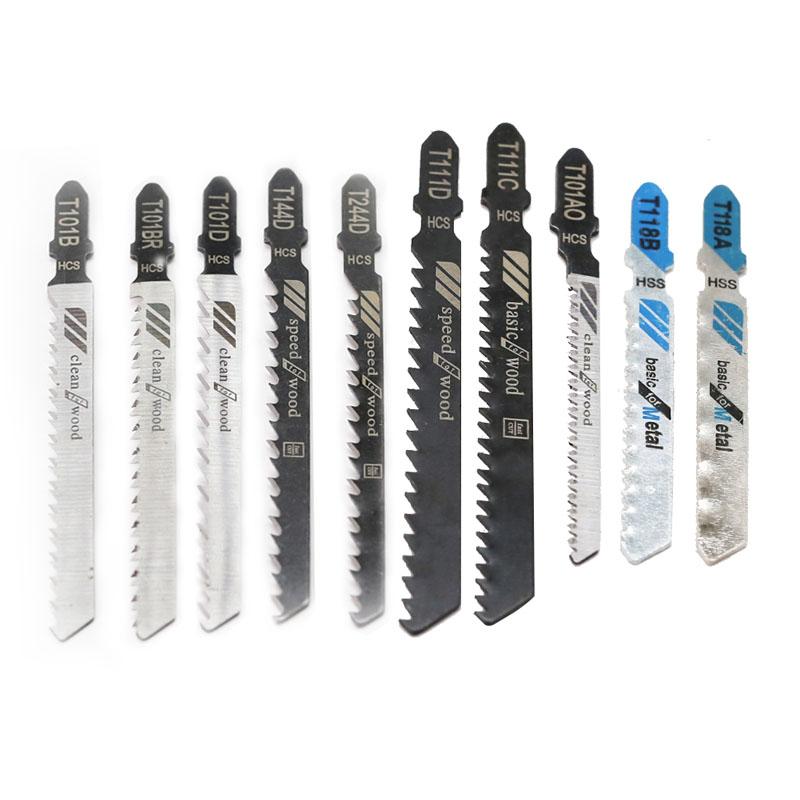 10 шт., HCS HSS, шлифованные зубья, прямое режущее полотно с Т-образным хвостовиком для лобзика по дереву