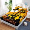 Happy Halloween Fitted Sheet Bed Mattress Protector Kid Pumpkin Bed Cover Twin Full Queen King Size Elastic Bed Sheet Pillowcase
