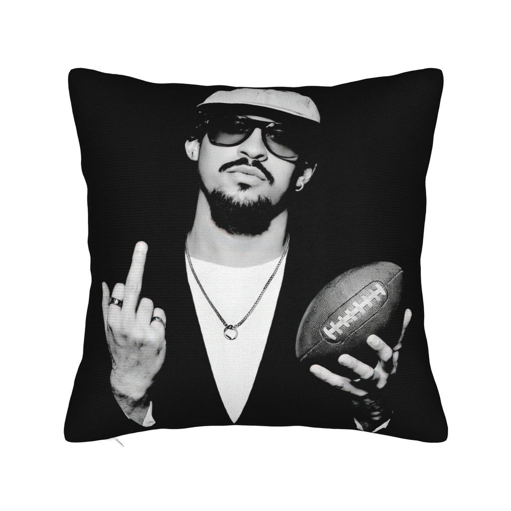 Singer Bad Bunny Pillowcase Doublesided Printing Polyester Cushion Cover Decorative  Throw Pillow Case Cover Home
