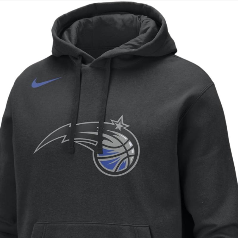 Nike Худи с капюшоном на шнурке с принтом логотипа клуба Orlando Magic для мужчин, черное FB4769-010