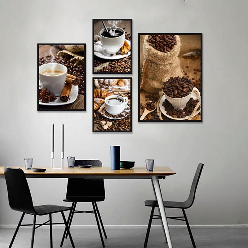 WCIC новый художественный постер на тему кофе, декоративная живопись, постер, художественная ткань, домашний фон, украшение на стену, подвесная картина