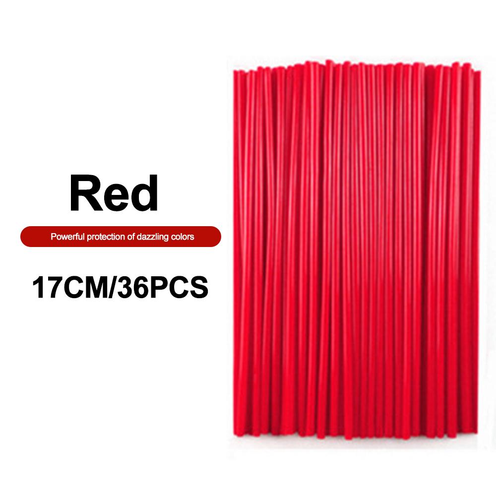 36 шт. универсальные чехлы для спиц велосипеда, защитные чехлы для спиц мотоцикла, велосипеда для бездорожья, трубки, украшения для велосипеда 17/24 мм