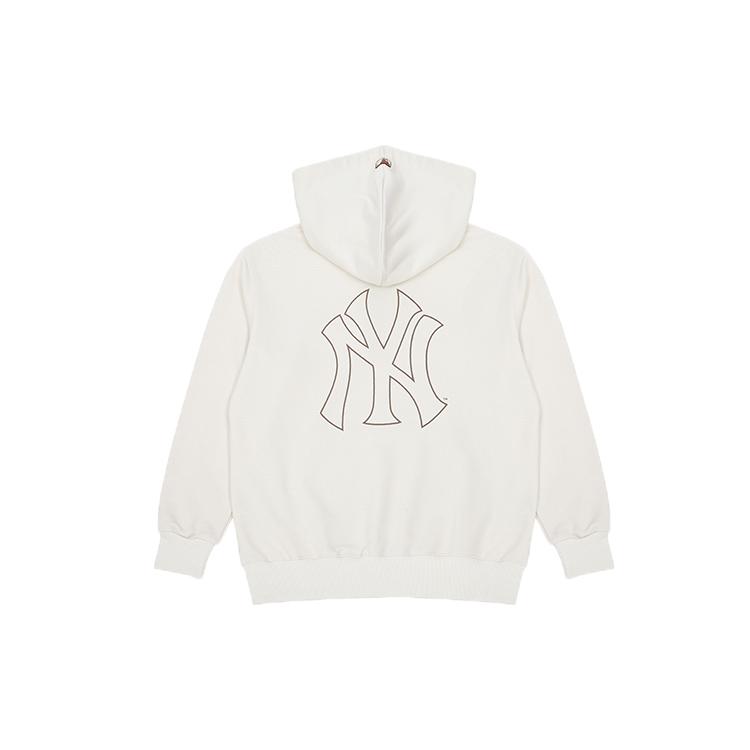 MLB New York Yankees Sweatshirts Unisex White Hooded Moderate Regular 3AHDB0214-50CRS