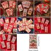 6Pcs/Set Blessing Red Pocket Cartoon Lucky Money Bags Snake Year Red Envelopes  New Year Decoration
