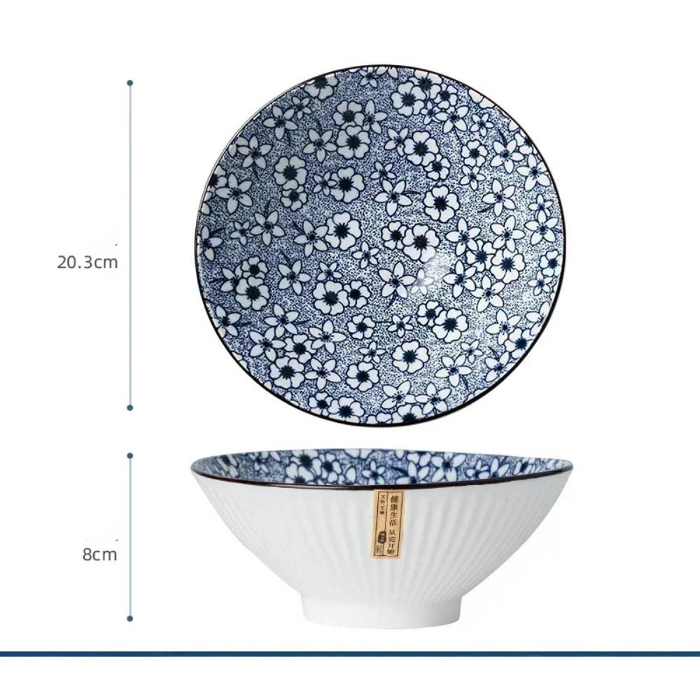 Керамическая посуда в японском стиле Большая суповая миска Бытовая большая миска для рамена Миска-ведро Миска-труба