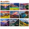 Ruopoty DIY Picture By Numbers Mountain Wall Art On Canvas Acrylic Unique Gift Paint By Numbers Lake Landscape For Living Room