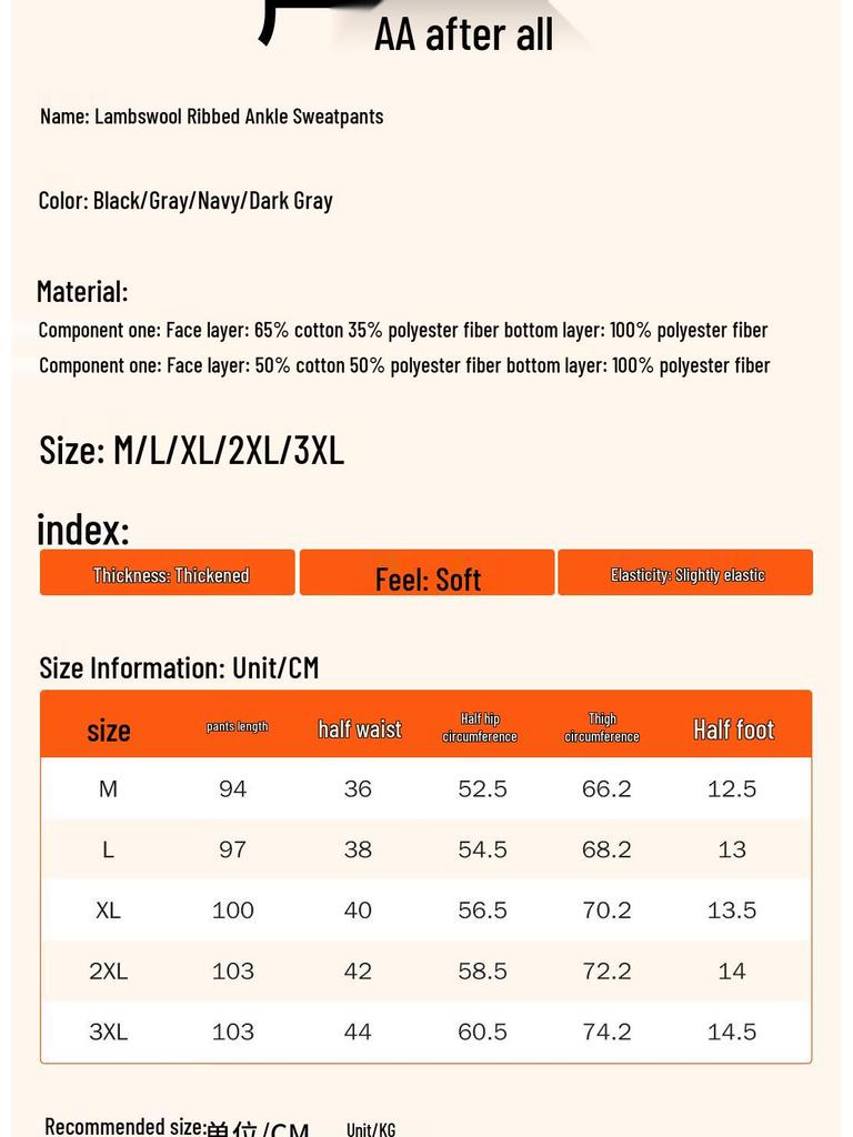 JEEP SPIRIT Men's 2025 Loose Fit Warm Sweatpants