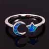 New Golden Treasure Star Moon Open Ring Fashion Versatile Ring