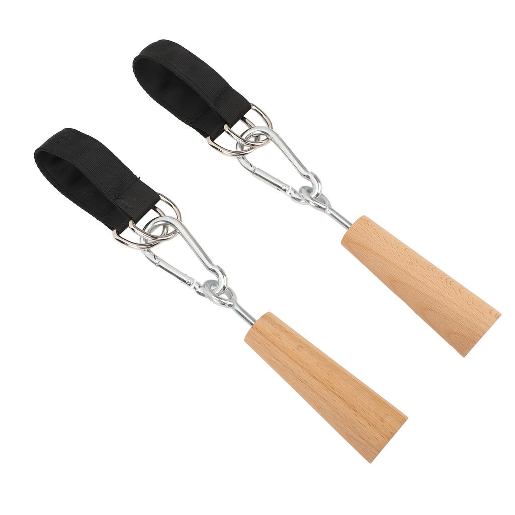 1 Pair Wooden Pull Up Grips Professional Arm Strength Training Pull Up Fitness Accessories for Home