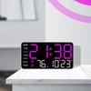 SmartGlow LED Digital Wall Clock with Voice Control Temperature Date  Week Display – Living Room Office Decor C