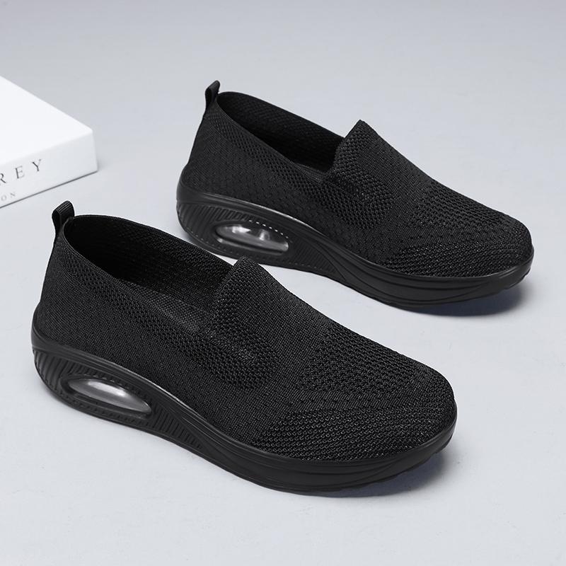 Женские кеды на каждый день с воздушной подушкой Розовые Серые Черные Синие Платформа Лифт Ортопедические Носки Обувь Большие Размеры