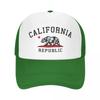 Custom Punk Unisex California Republic Flag Trucker Hat Adult Adjustable Baseball Cap Unisex Women Sun Protection Trucker Cap