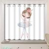 3D розовая девушка принцесса танцевальные туфли лебедь единорог драпировка затенение полиэстер оконная занавеска для дома гостиная спальня крючок декор