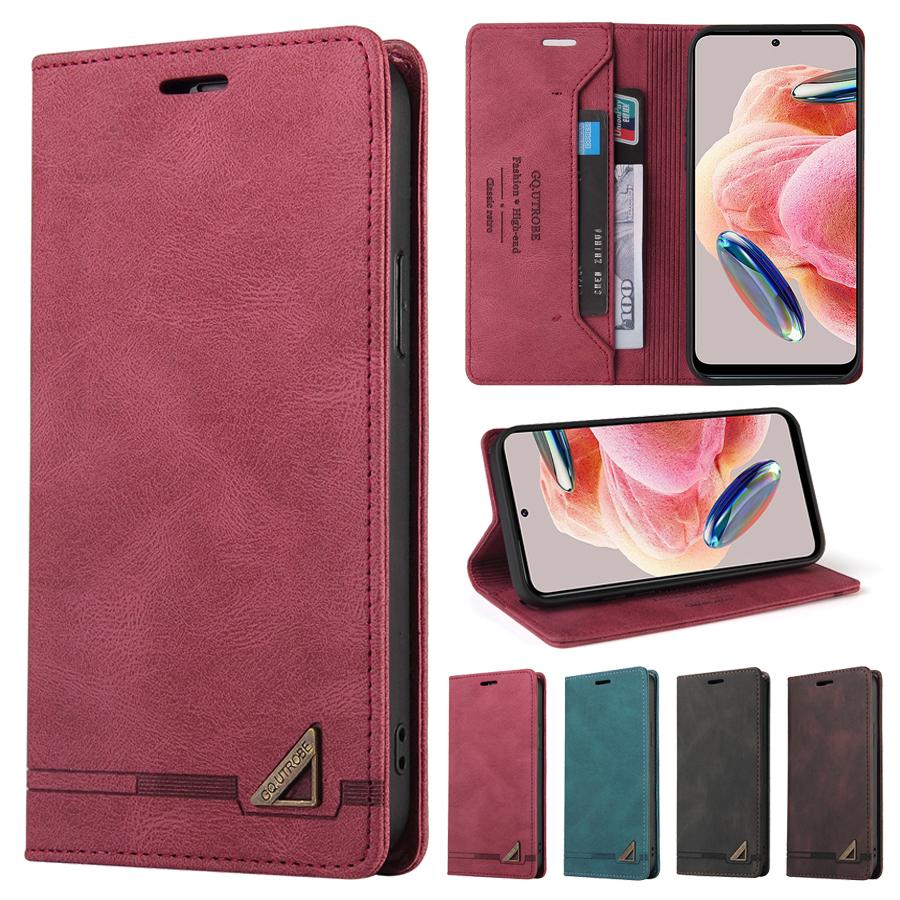 Кошелек Анти-вор Щетка Магнитная Подставка для карт Кожаный чехол Для Xiaomi Redmi 14C 13C 12C 10C Note 14 Pro+ 13 12 12S 11S 11 Pro