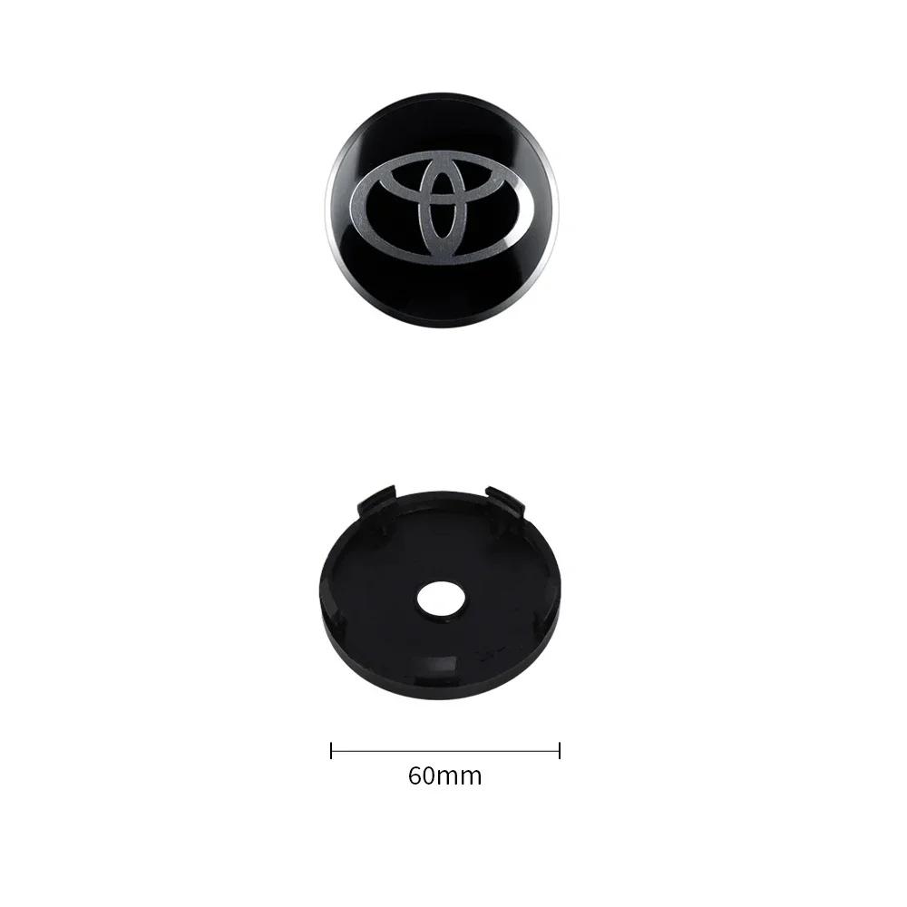 4Pcs 60MM Car Wheel Center Hub Caps Badge Tire Rim Covers For Toyota Fortuner Chr Verso Prius Hiace Yaris TRD Corolla GR Sport