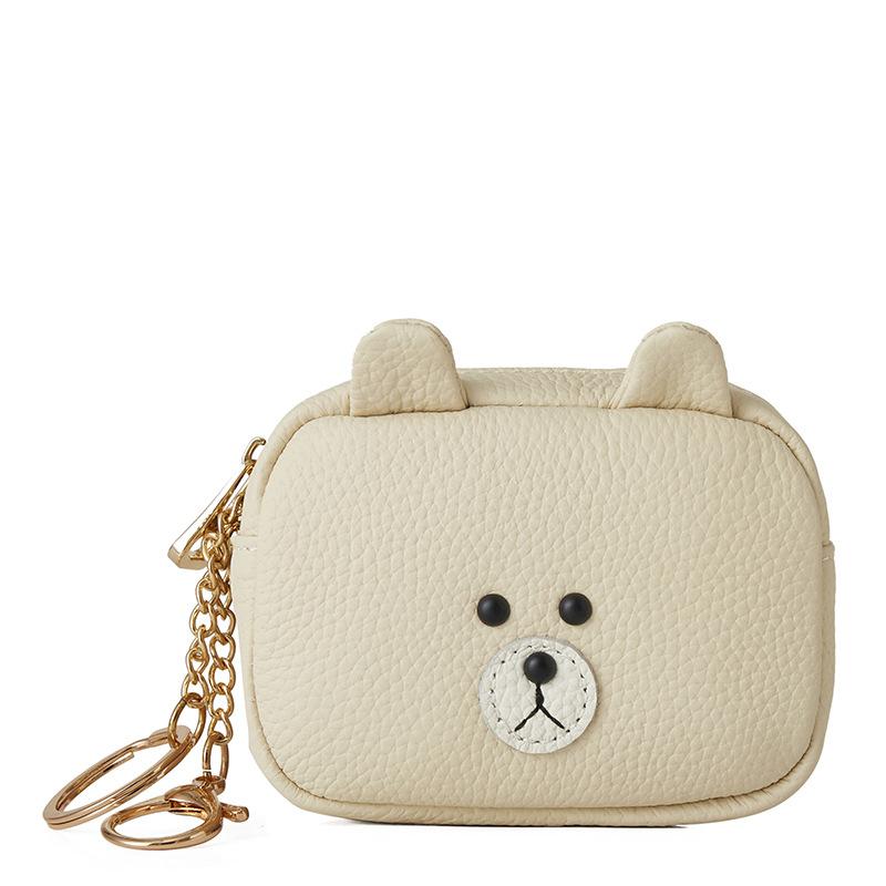 Cute coin change bag female mini cartoon small wallet earphone storage bag bear large capacity