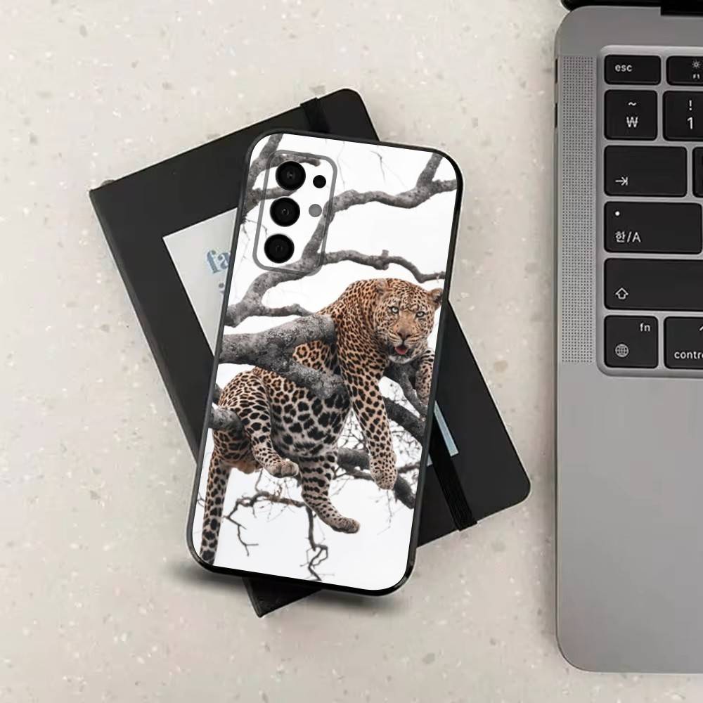 Крутая Леопардовая Для Samsung Galaxy A73,31,8,9,52,J7,22,Note,72,41,71,53,32,Мягкий Черный Силиконовый Чехол