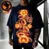 2026 Summer Dragon Ball Retro High Quality Cotton Mens Tshirt Oversize Dragon Ball Printed Unisex Childrens Casual Shirt