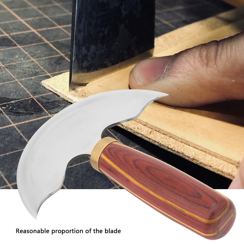 High Speed Steel Leather Craft Trim Tool Leather Round Knife for Cutting, Trimming