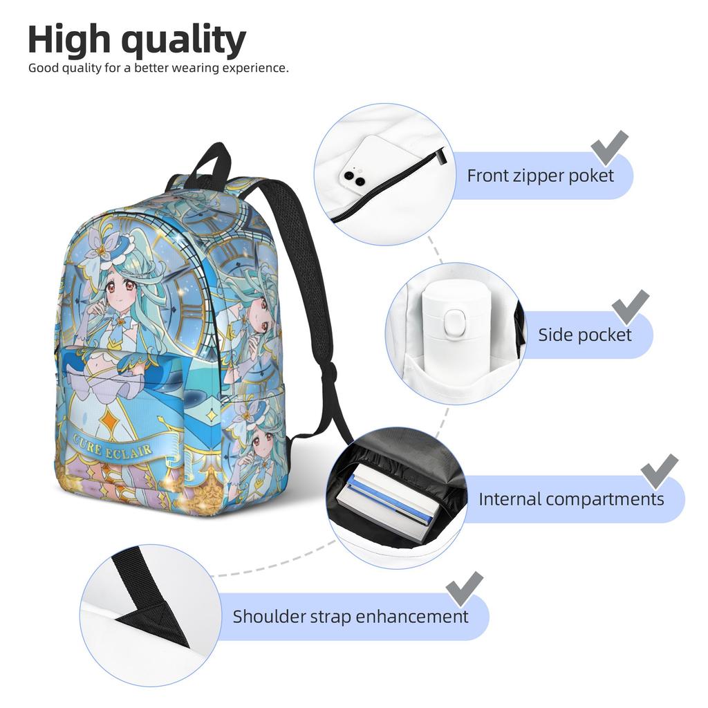 Модный рюкзак Pretty Cure Mochilas Двойного назначения На открытом воздухе Ретро Моющийся Рюкзак