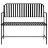 Garden Bench Black 103.5 x 51.5 x 90 cm Steel
