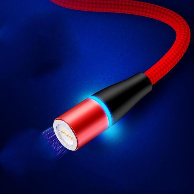 Сверхбыстрый магнитный зарядный кабель 5А: Мощное магнитное зарядное устройство 3 в 1 для устройств Apple, OPPO, Huawei и Android.