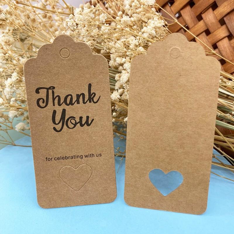 50 Pies Blank Kraft Paper Tags with Jute Ropes Year Christmas Party Gift Thank You Cards Wedding Bags Package Love Lable