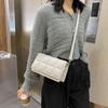 Spring New Fashion Women's Bag Korean Version Solid Color Indented Small Square Bag Magnetic Buckle Shoulder Messenger Bag Casual Small Bag