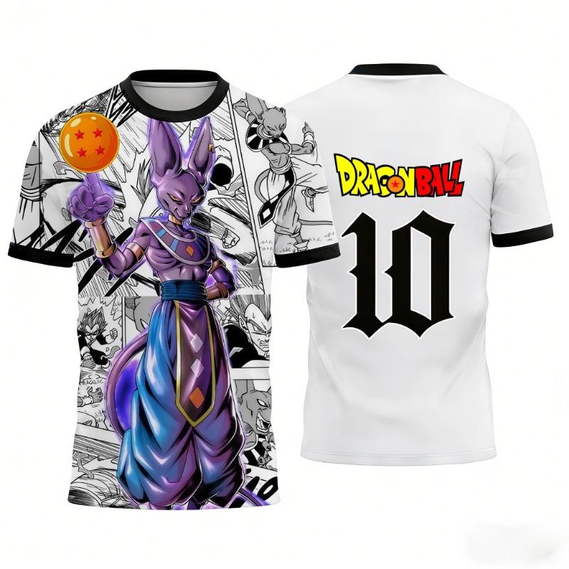 Летняя футболка Dragon Ball Z 2026 для мальчиков с 3D-принтом Goku, мужская, модная в стиле Харадзюку, с коротким рукавом, повседневный топ, дышащая, прохладная одежда