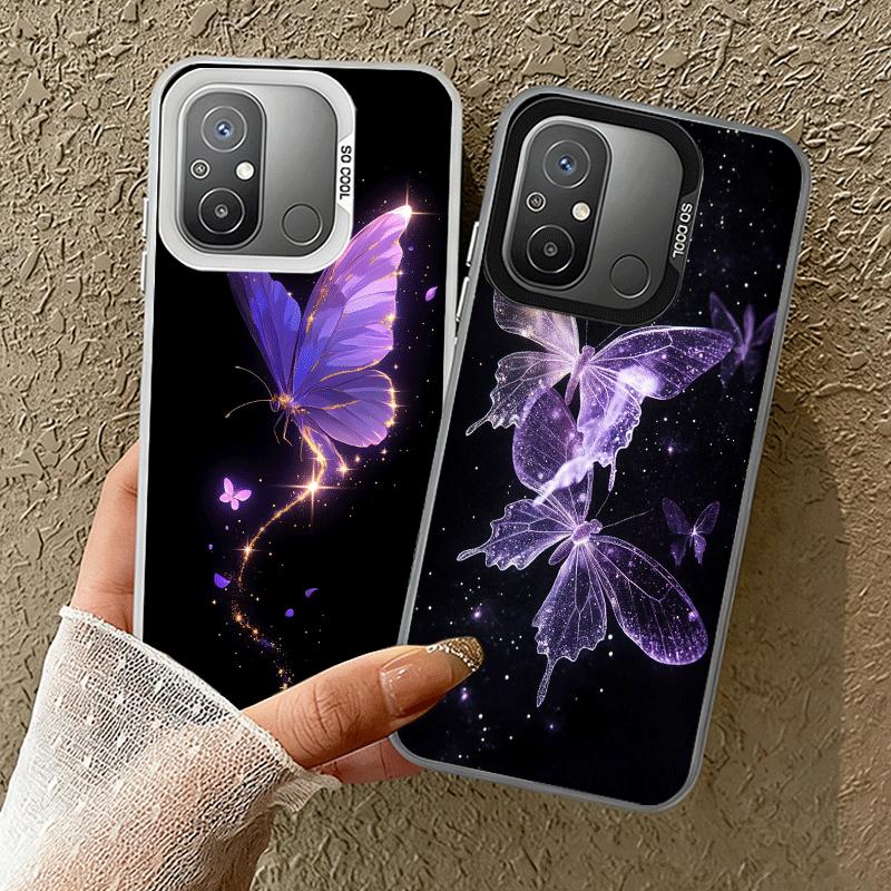 Beautiful Purple Butterfly Shockproof Phone Case for Xiaomi Poco X7 X6 X5 X3 Pro F7 Ultra M8 Redmi 15C 15 14C 13C 12C 10C 13 12