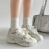 Модные кроссовки на жемчужной подошве универсальные немецкие кроссовки женские новинка весна-осень 2025 легкие увеличивающие рост спортивные кроссовки Forrest Gump