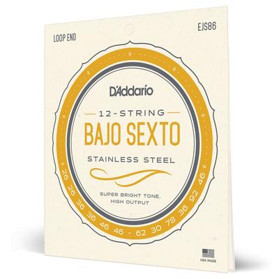 Струны для секст-гитары Bajo из нержавеющей стали EJS86 D'Addario []