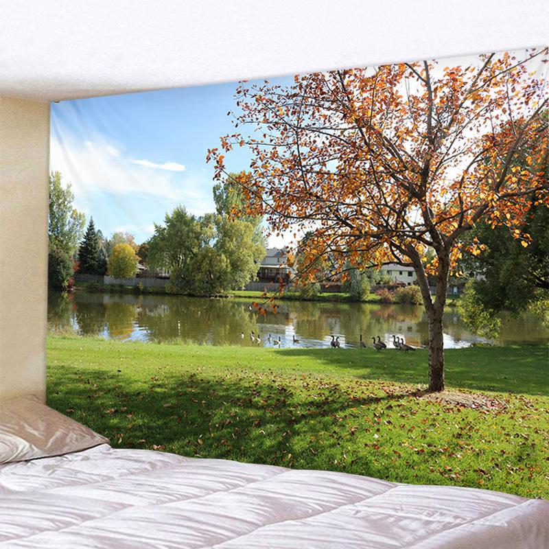 Природный Пейзаж Гобелен Красивый Тропический Лес Настенный Гобелен Хиппи Спальня Гостиная Колледж Общежитие Украшения Дома