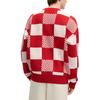 Fila Оригинальный клетчатый модный теплый пуловер вязаный свитер унисекс свитер водяной красный F51M519402FRD