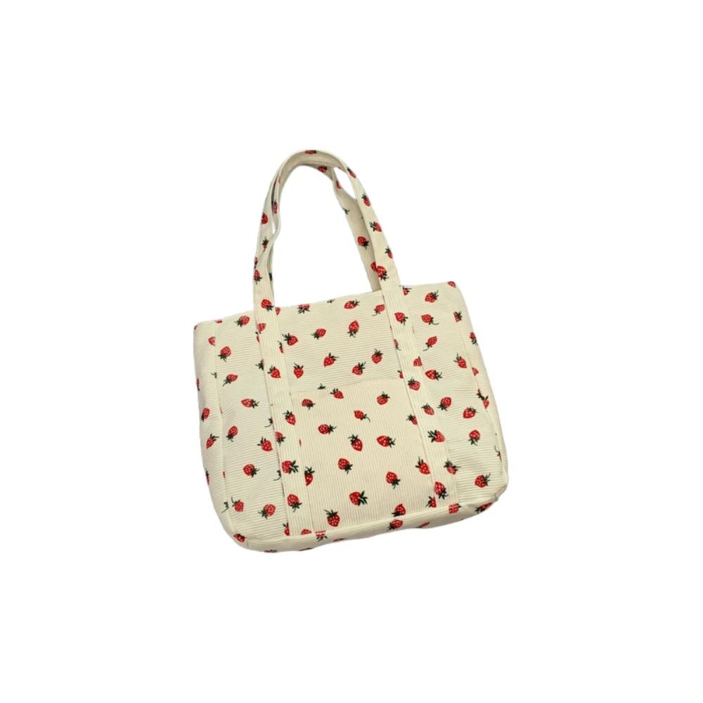 Fashion Fruit Strawberry Tote Bag Large Capacity Fruit Handbag Fruit Shoulder Bag  Streetwear