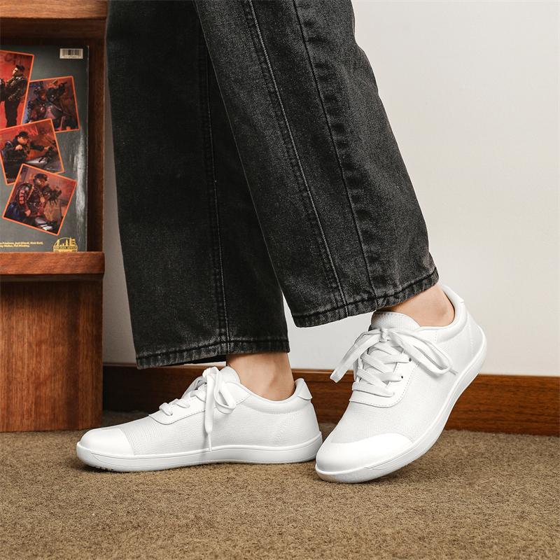 Мужские повседневные туфли на плоской подошве с широким носком, серые, для ходьбы, белые, для йоги и фитнеса, большой размер