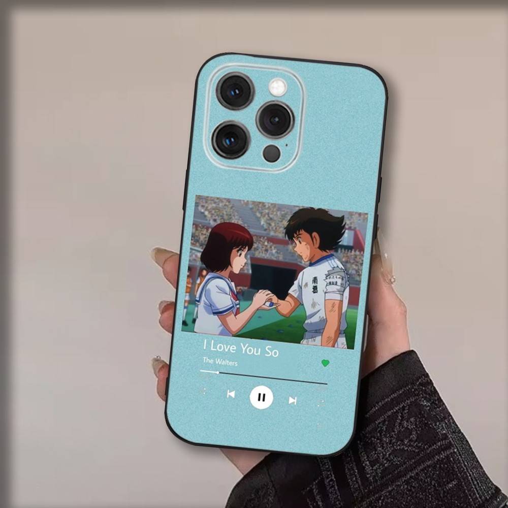 Чехол для телефона с изображением аниме C-Captain T-Tsubasa для iPhone 17,16,15,14,13,12,11,Pro,Max,Plus,Air,X,XS,XR,SE,8,7,Mini, Мягкий Черный Funda