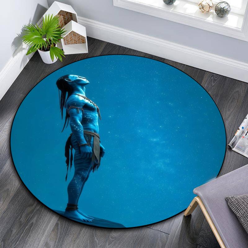 Avatar pattern round rug,Carpet Rug for Living Room Bedroom Playroom ,Non-slip Floor Mat,Holiday Gifts and Birthday Gifts.