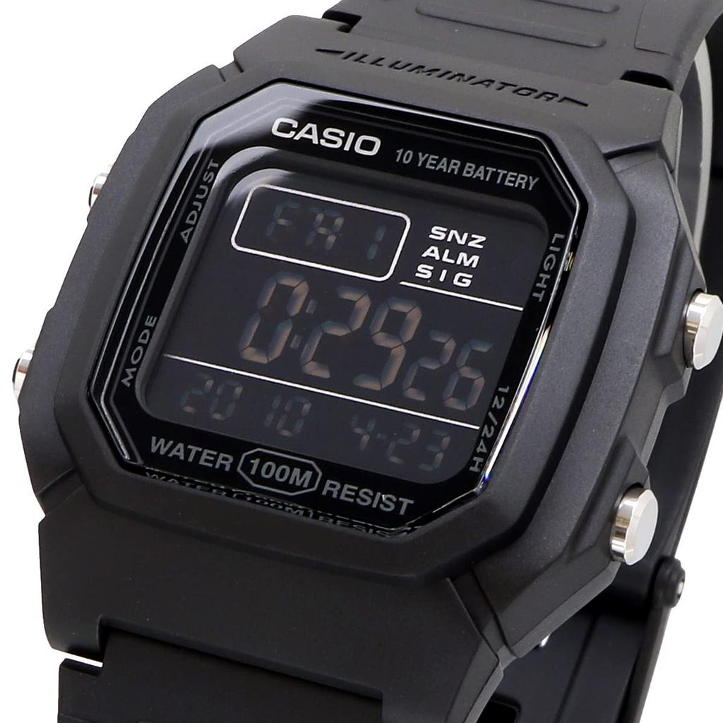 Casio Standard Digital Watch Black Inverted LCD Overseas Model [Casio] Men's W-800H-1BV [Item]