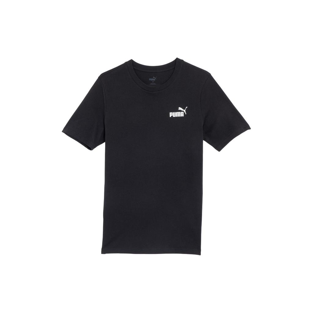 Puma Logo Casual Cotton Crew Neck T-Shirt Men Tops Black 683484-01
