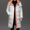 Мужская длинная пуховая куртка с капюшоном 2025 г. - Теплая зимняя верхняя одежда с 90% утиного пуха