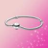 925 Sterling Silver Bracelet Moments Sparkling  Moments Mouse Heart Clasp Snake Chain Bracelet Women for Jewelry GIFT