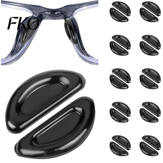 Non-slip Glasses Nose Pads 25 Pairs with Adhesive Backing, Anti-Slip Stick-on Eyeglasses Anti-slip Silicone Grips, D-Shape Cushions for Sunglasses