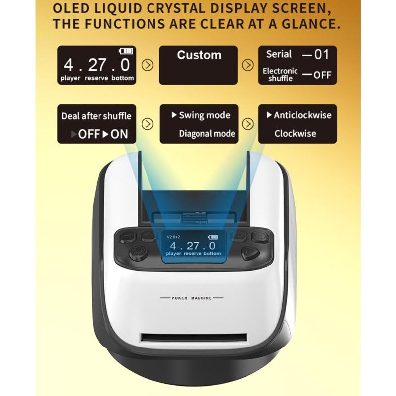Rechargeable Card Dealer Playing Cards Shuffling Dealing Tool Automatic Card Shuffles Dealer Machine Party Poker Device